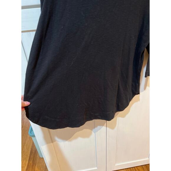 Chico’s Black Long Sleeve Tunic Top Women’s Size 3 Button Detail Stretchy Blouse - Picture 6 of 6